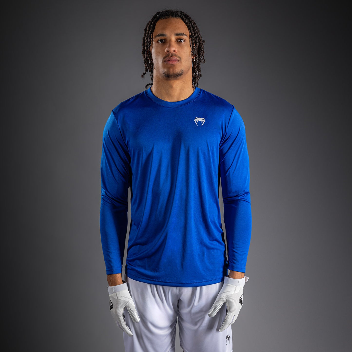Venum Lineup Performance Long Sleeve T-Shirt Royal - Blue/White product-type_Dry Tech T-Shirts Venum