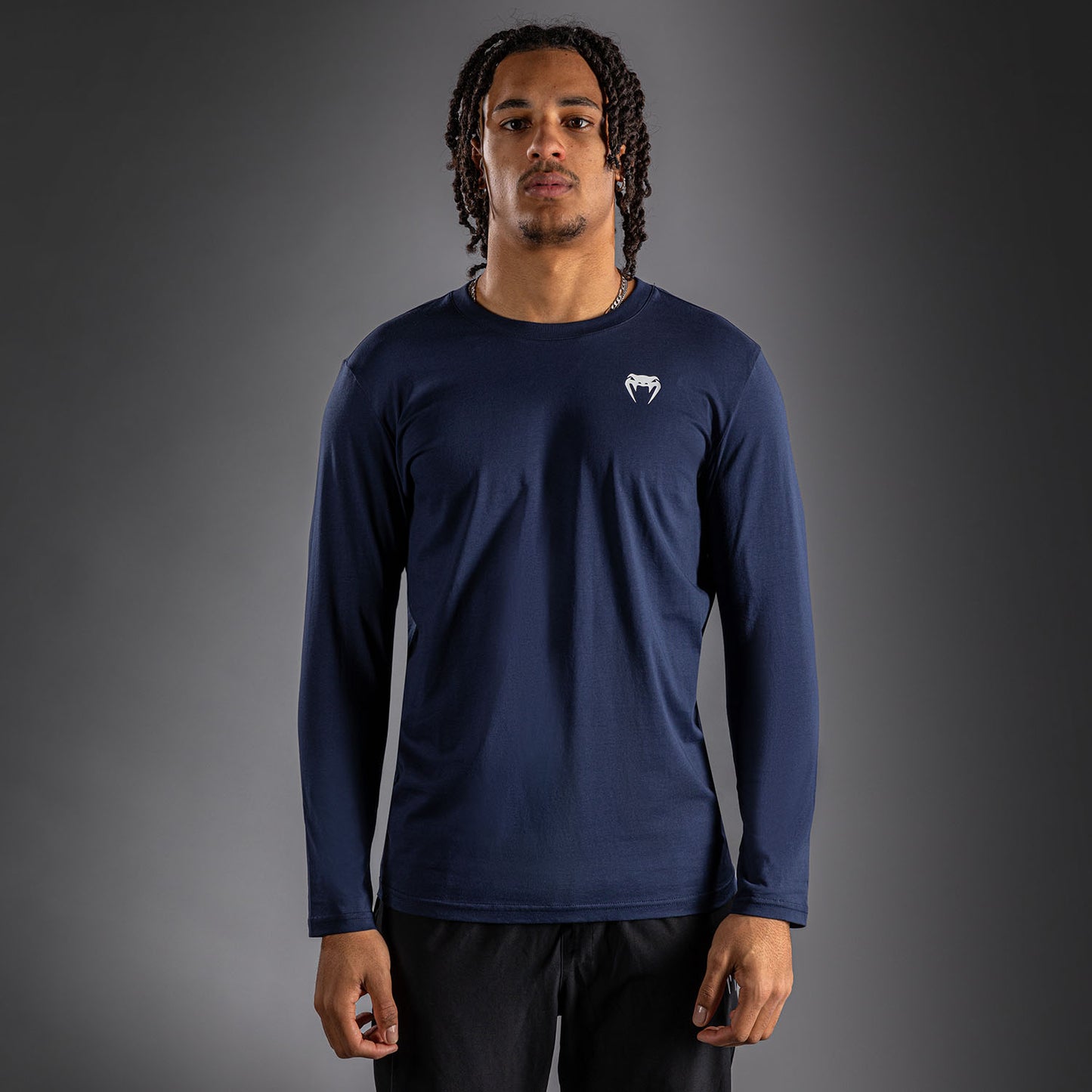 Venum Lineup Long Sleeve T-Shirt Navy - Blue/White product-type_T-Shirts Venum
