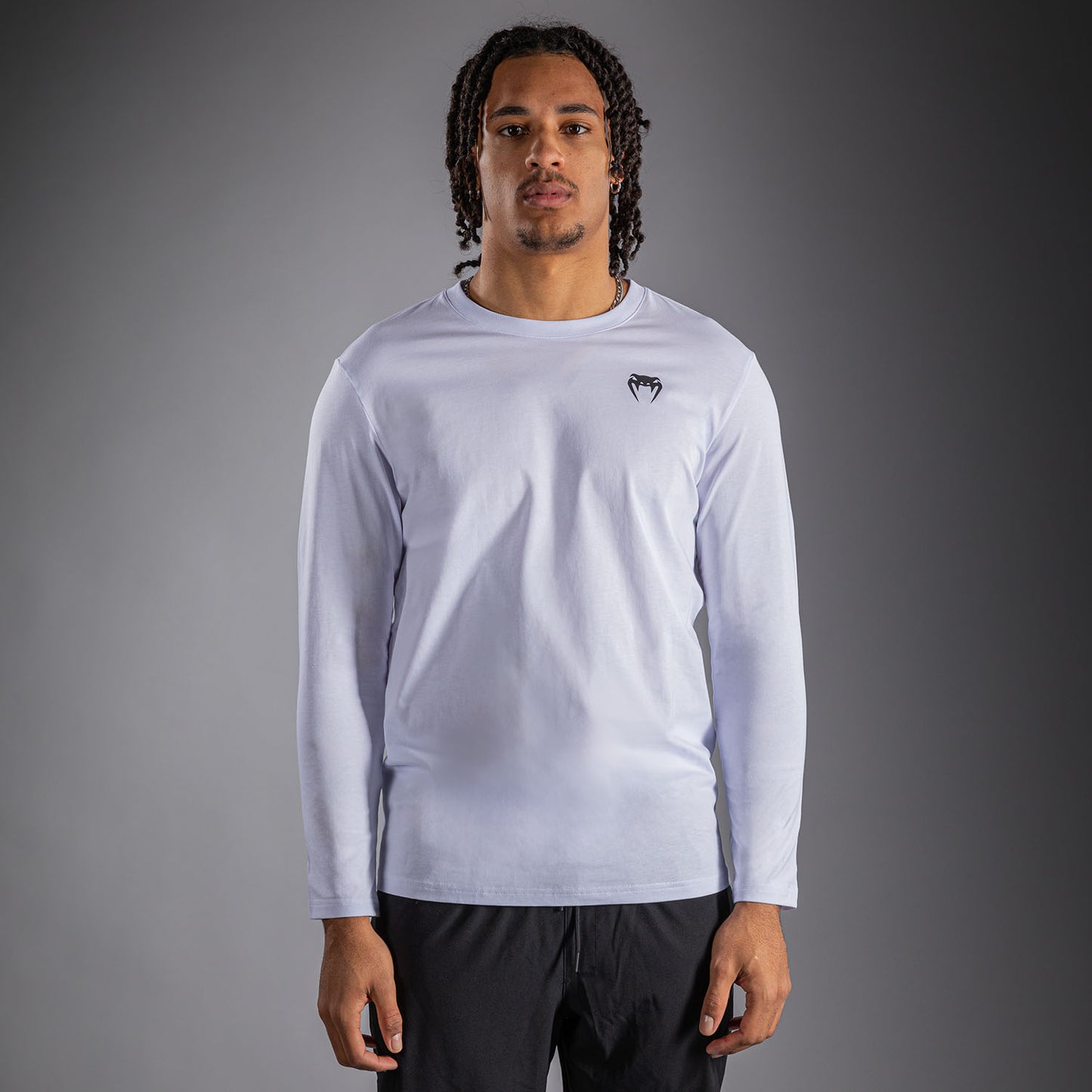 Venum Lineup Long Sleeve T-Shirt - White/Black product-type_T-Shirts Venum