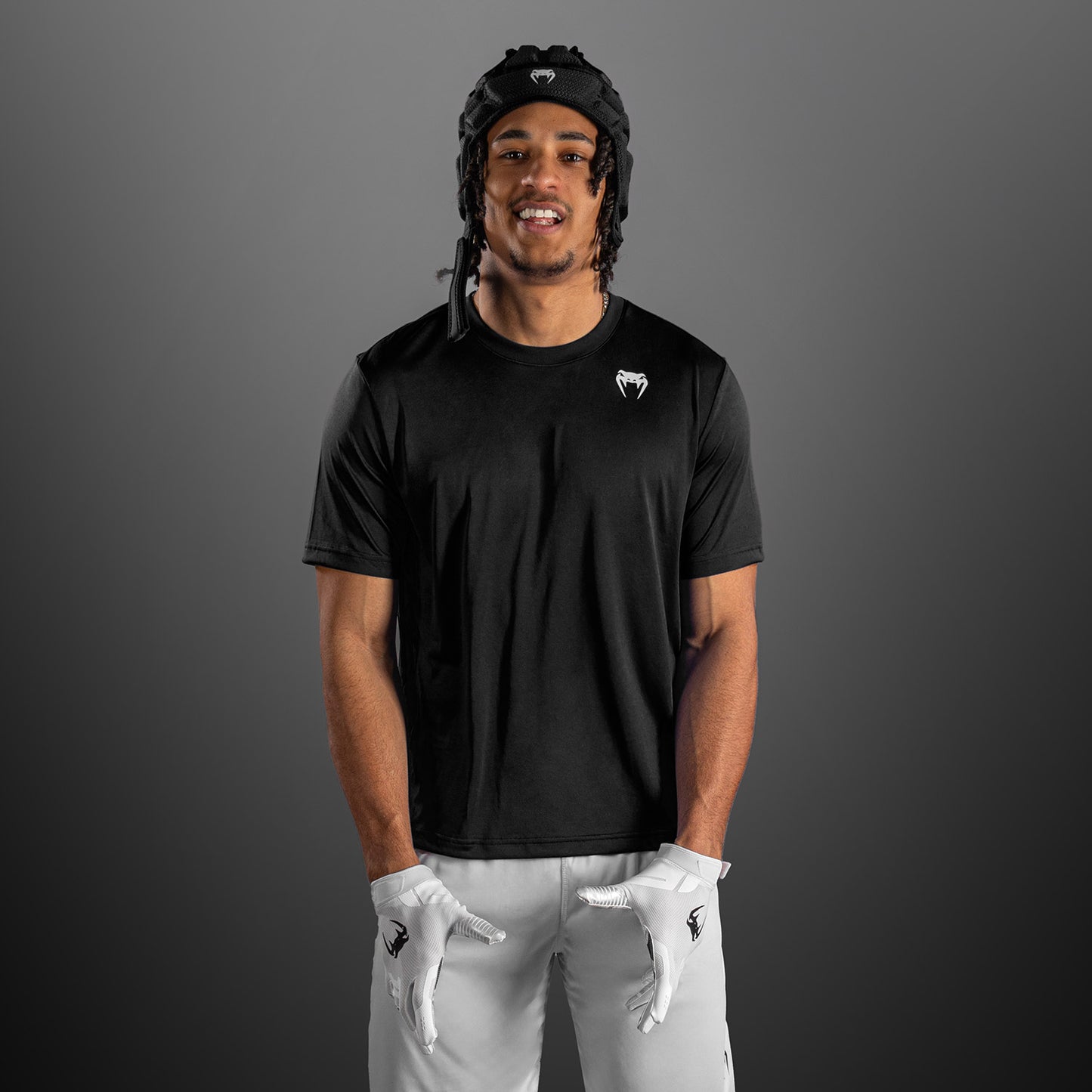 Venum Lineup Performance Short Sleeve T-Shirt - Black/White product-type_Dry Tech T-Shirts Venum