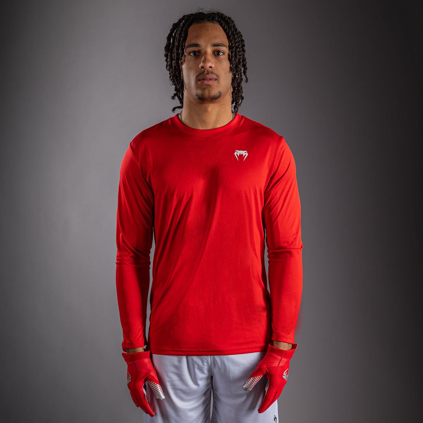 Venum Lineup Performance Long Sleeve T-Shirt - Red/White product-type_Dry Tech T-Shirts Venum