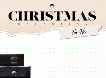 A collection of gold and black gifts for women in combat sports, boxing gloves, jump rope, activewear