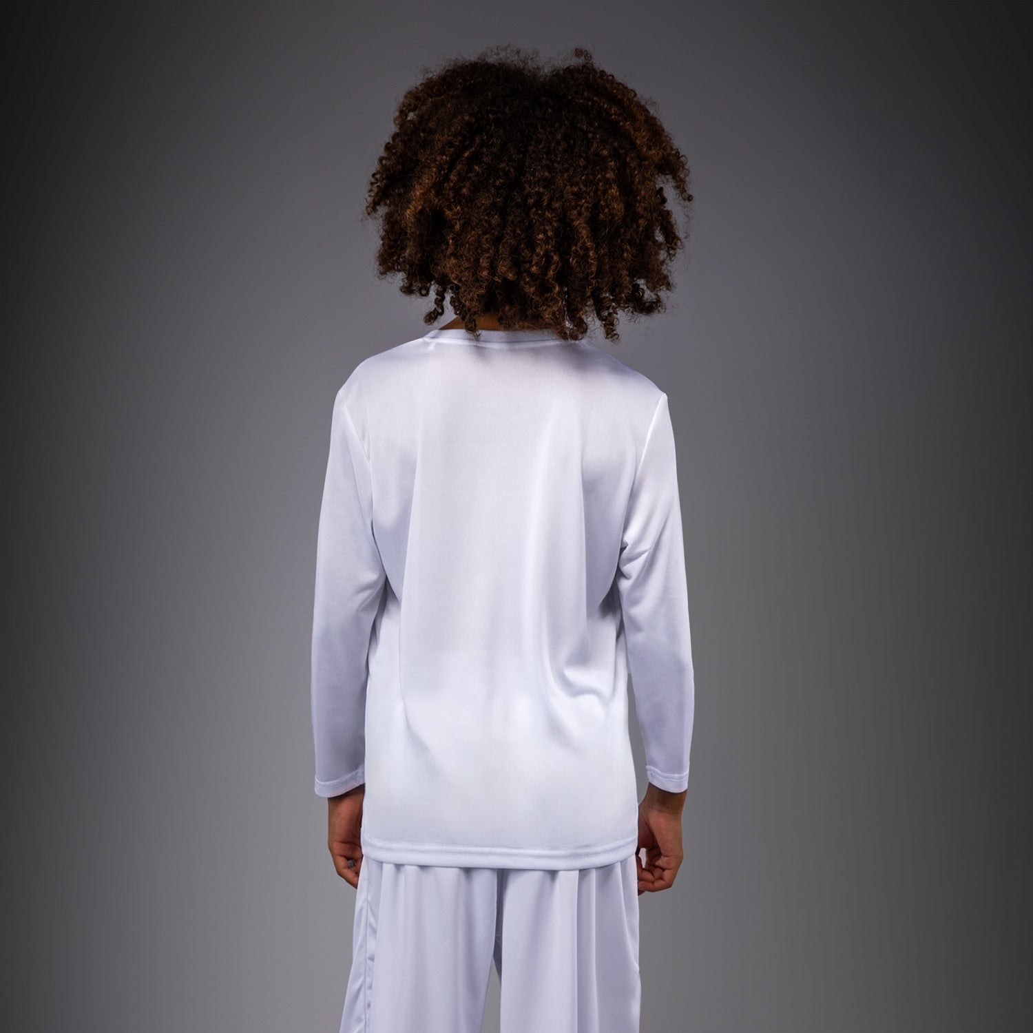 Venum Lineup Youth Performance Long Sleeve T-Shirt - White/Black  product-type_Dry Tech T-Shirts Venum