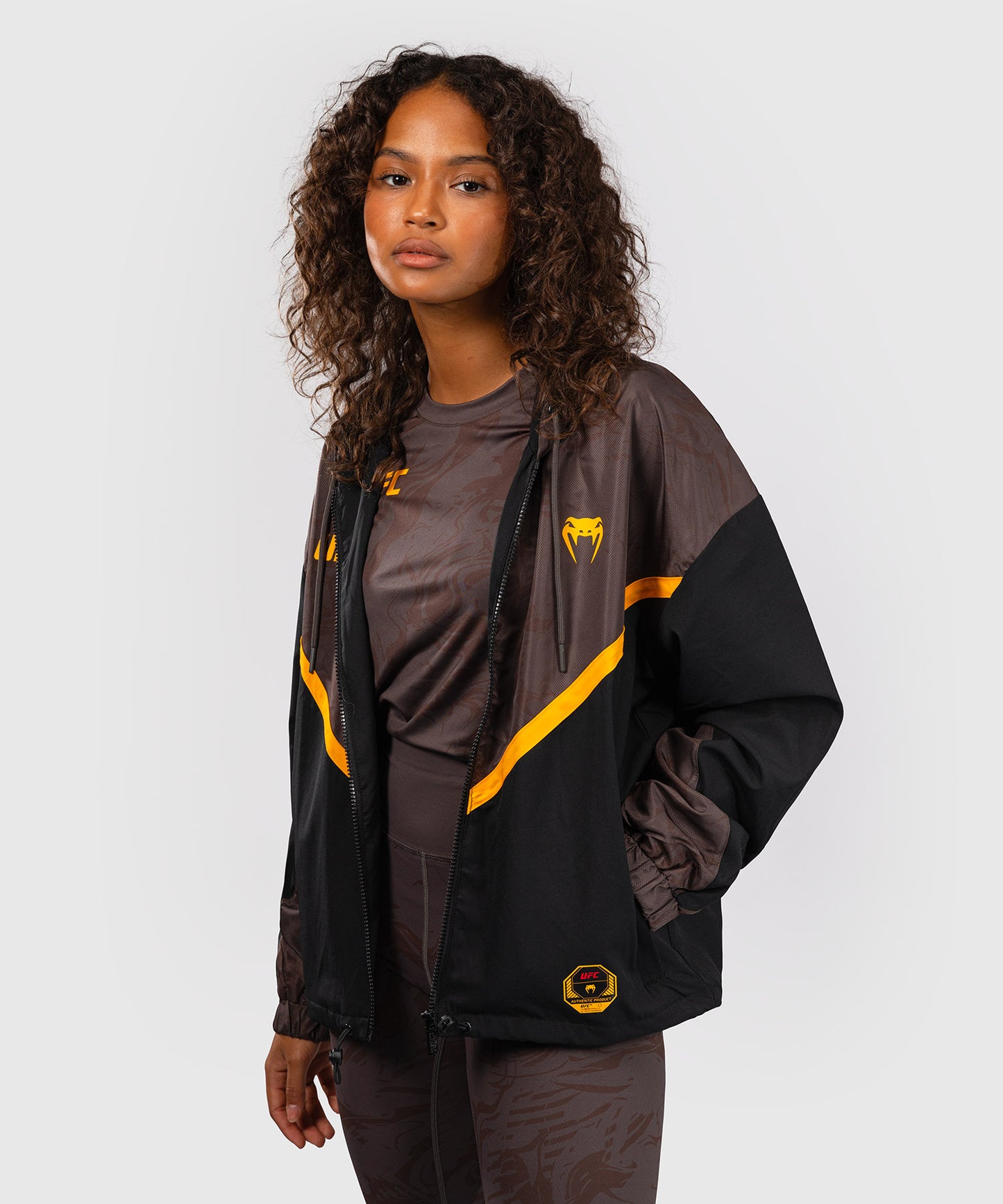 UFC Fusion by Venum Fight Week Women’s Zip Hoodie - Earthen Brown