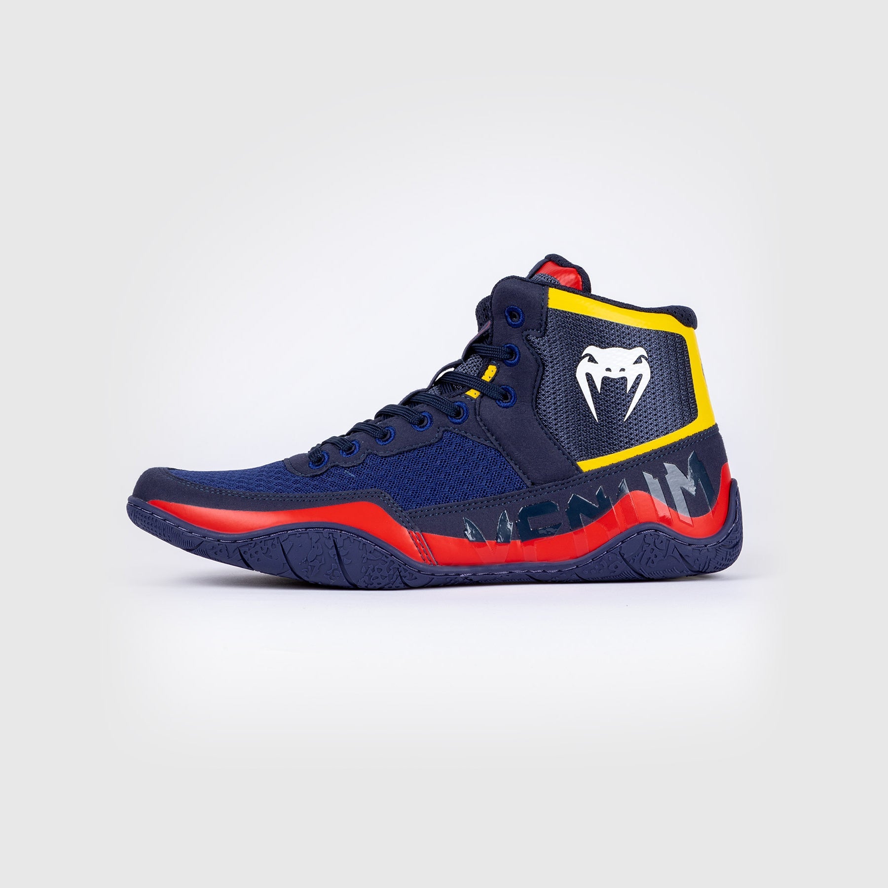 Venum Elite Wrestling Shoes - Blue/Yellow - Venum