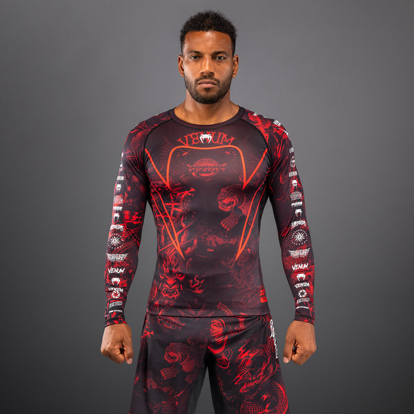 Venum 20th Anniversary Long Sleeve Rashguard - Black/Red - Venum