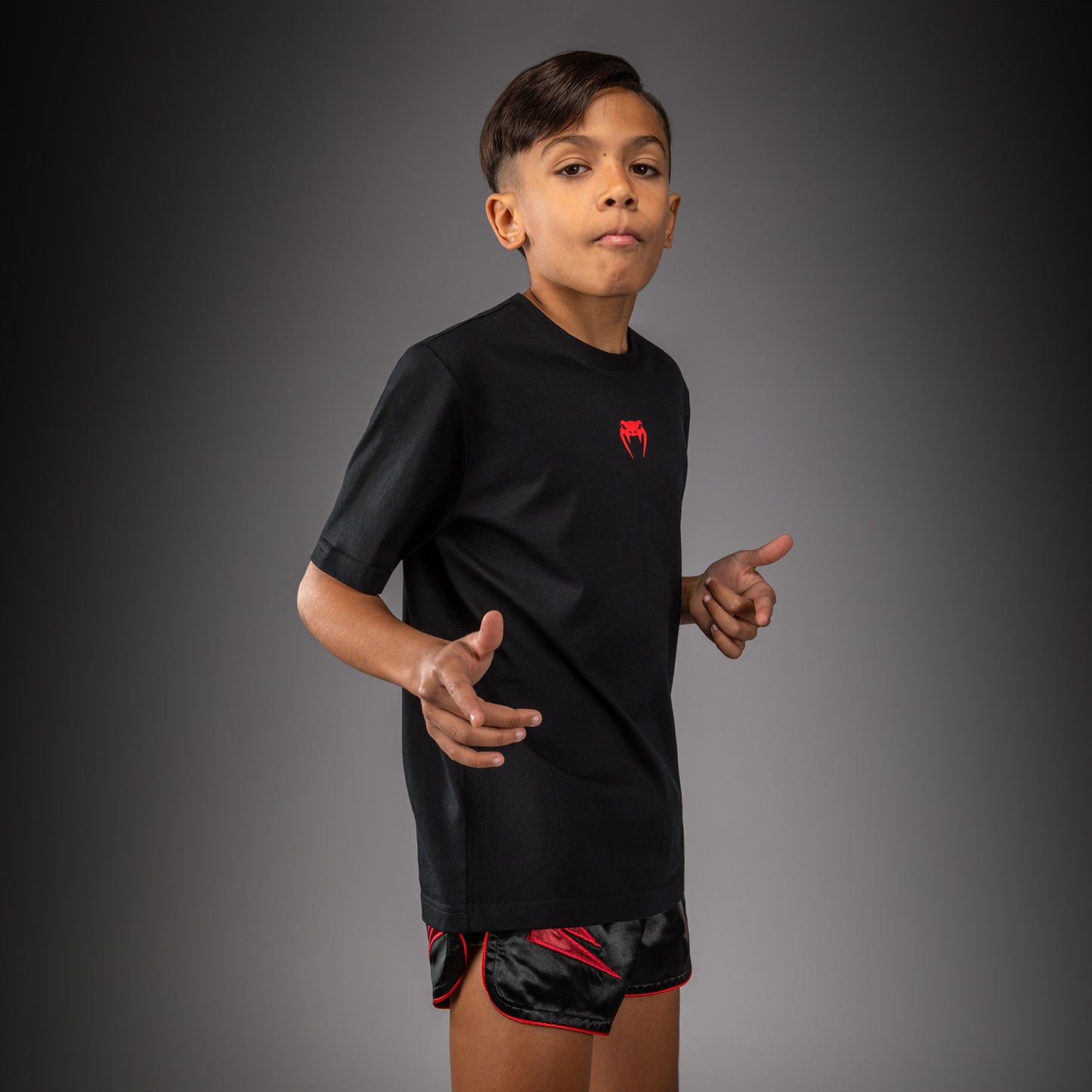 Venum Attack Kids Cotton T-Shirt - Black/Red  product-type_T-Shirts Venum