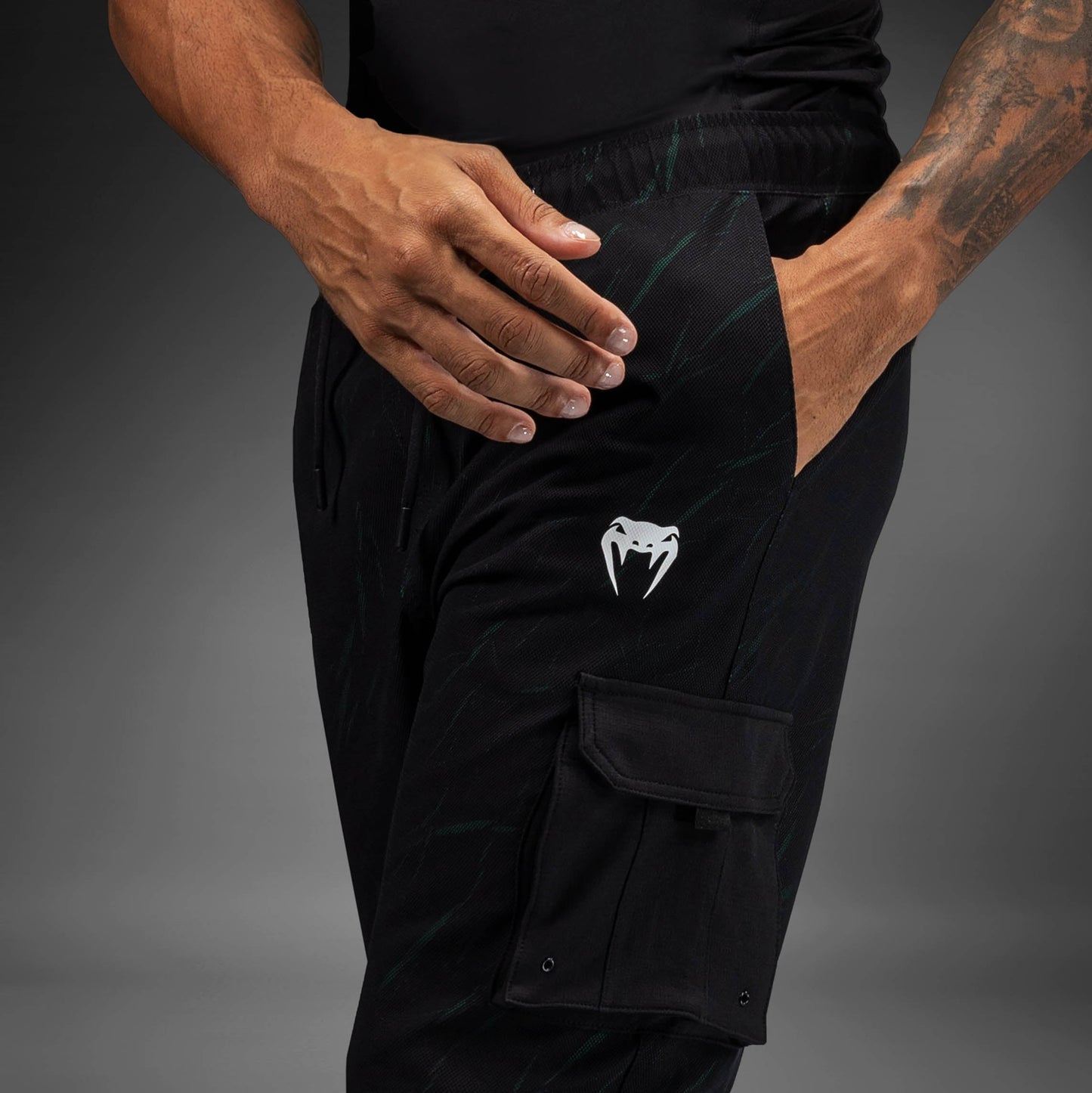 Venum Trooper Men's Tracksuit Pants - Black/Forest Green