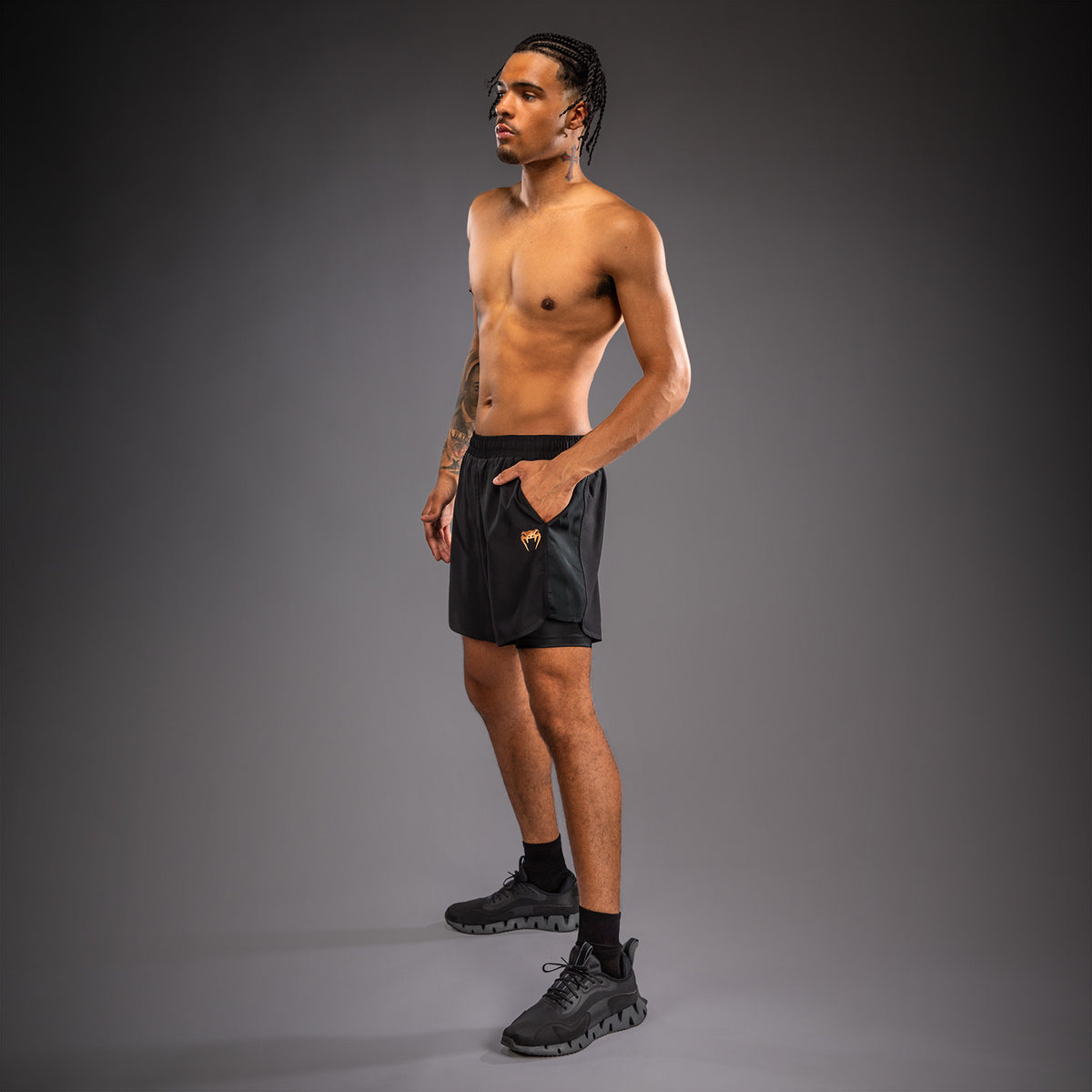Venum G-Fit Revolution Training Shorts - Black/Copper  product-type_Training shorts Venum