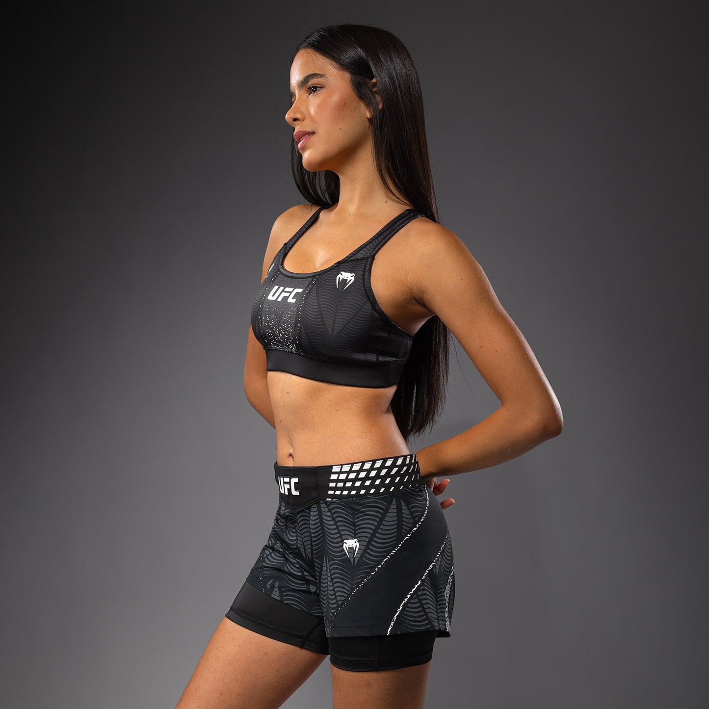 Women's UFC Zenith by Venum Black Authentic Fight Night Sports Bra