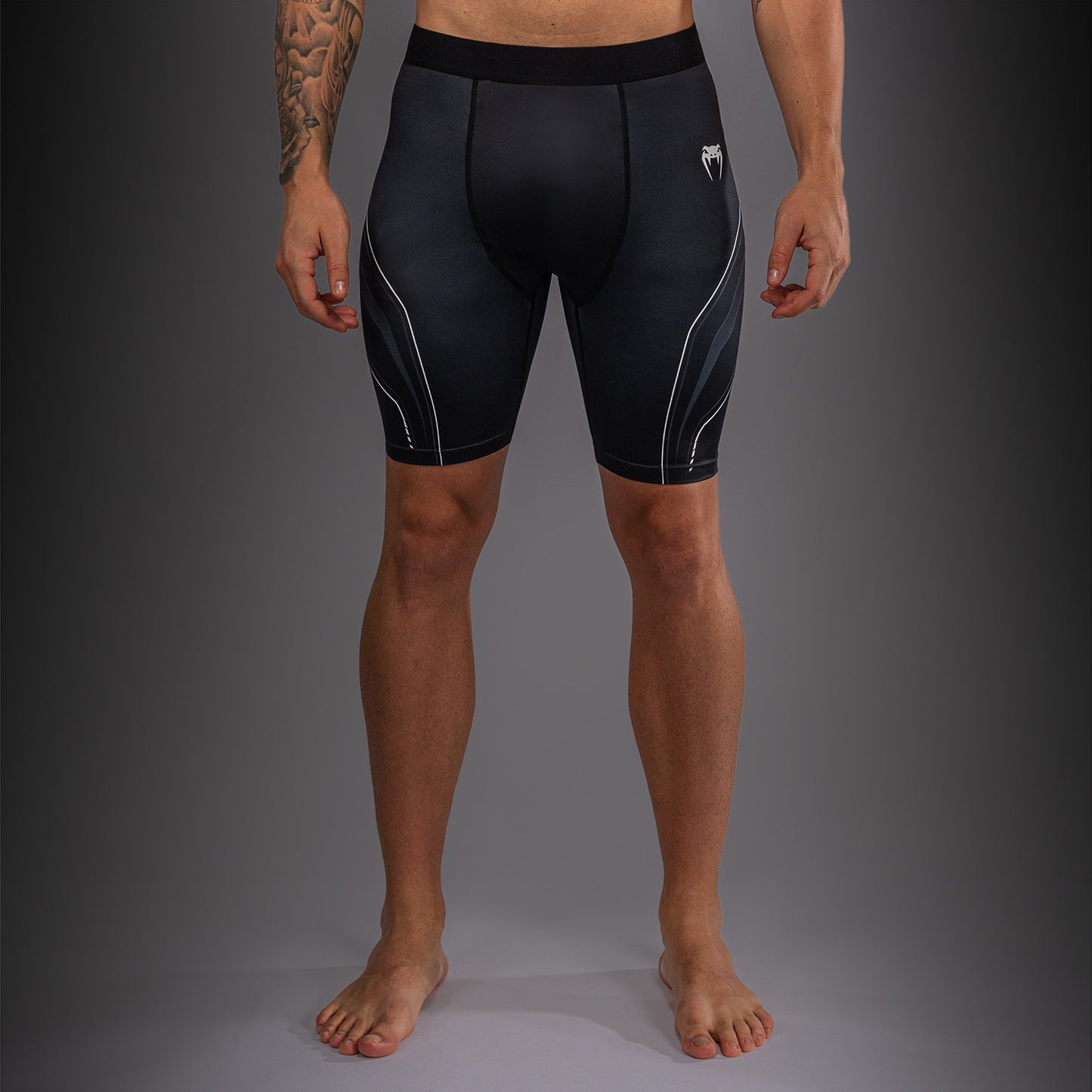 Venum Streamline Vale Tudo Shorts - Black/White  product-type_Compression shorts Venum