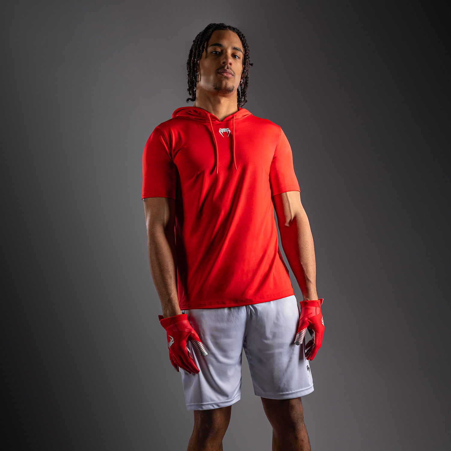 Venum Elite Short Sleeve Dry-Tech Hoodie - Red  product-type_Sweatshirts Venum