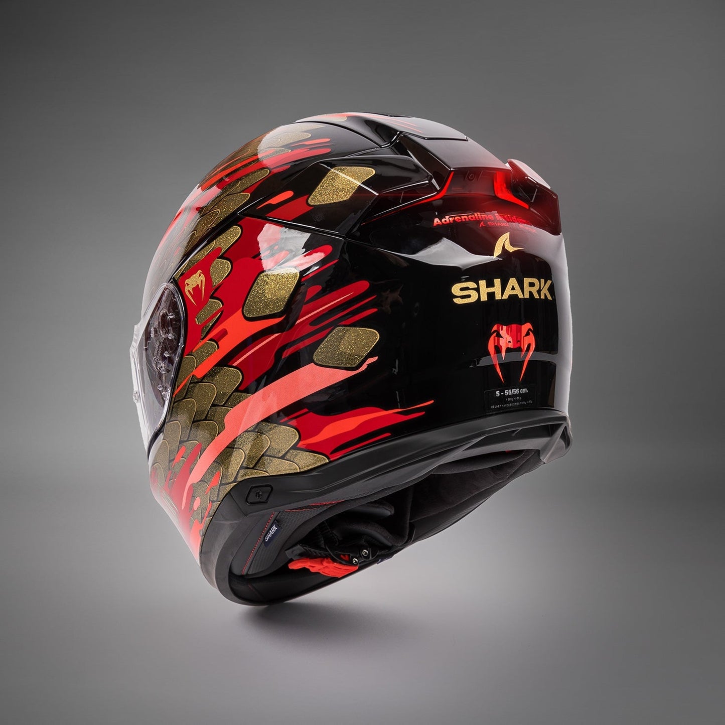 Venum x Shark SKWAL i3 Motorcycle Helmet - Red/Gold