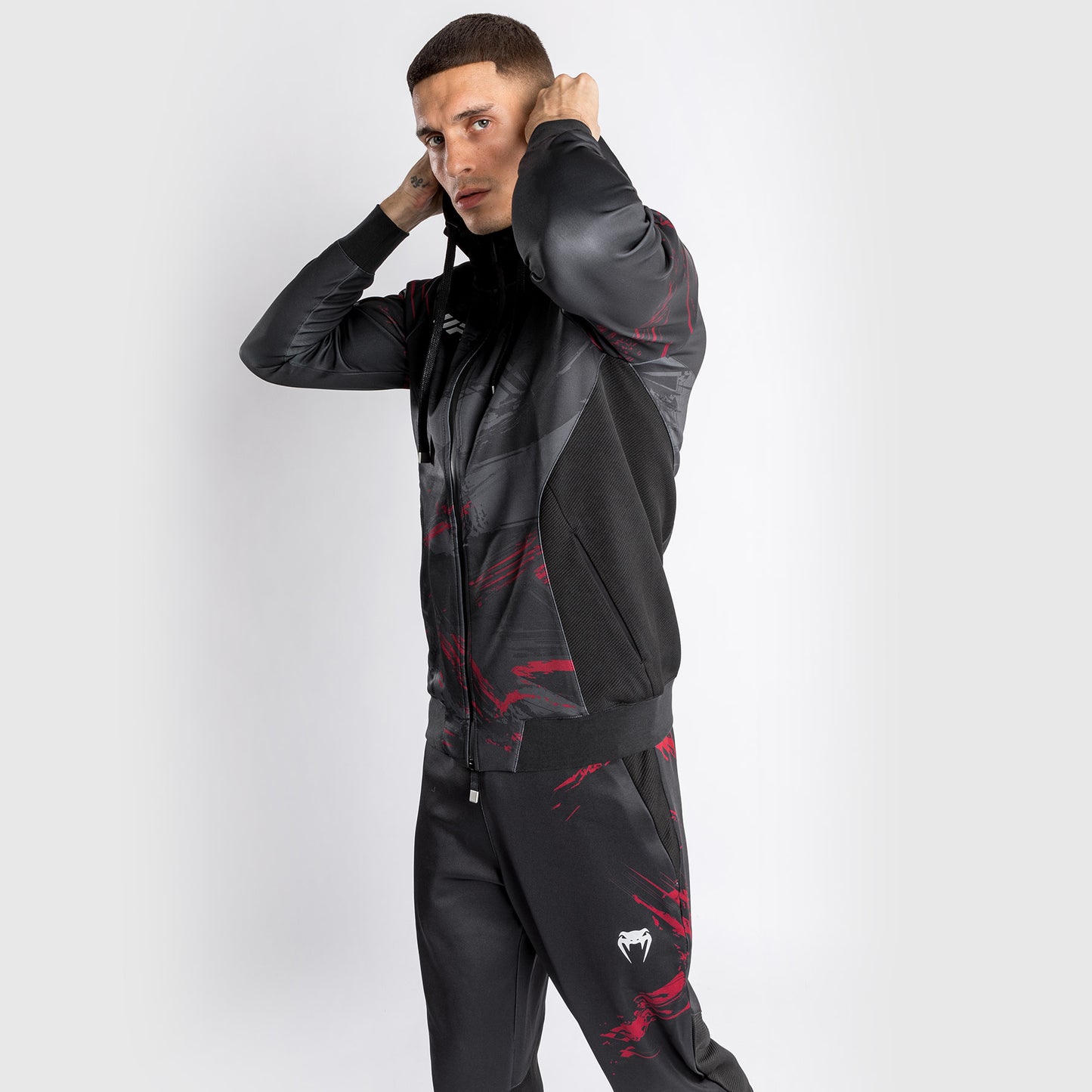 UFC Venum Authentic Fight Week 2.0 Men's Zipped Hoodie - Black/Red