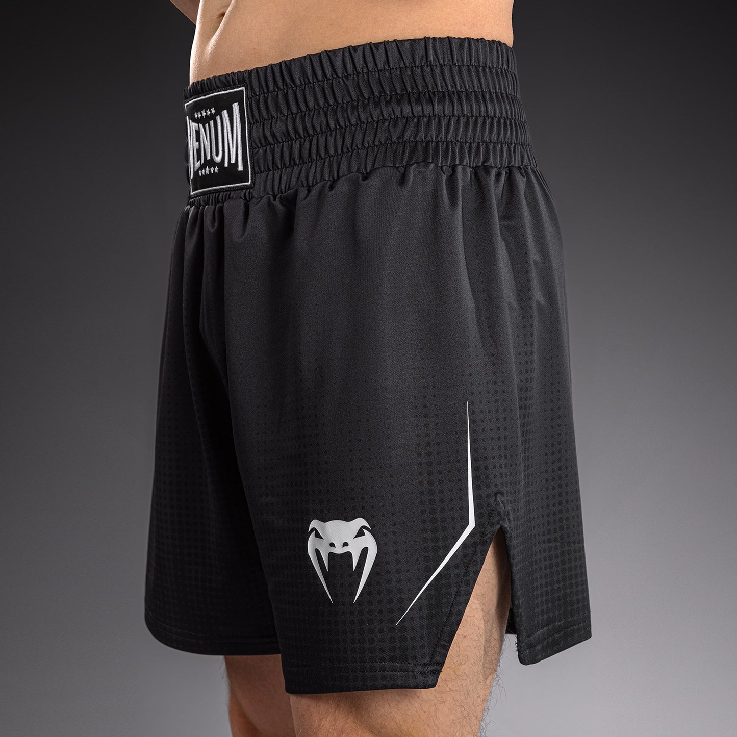 Venum Stealth Boxing Shorts - Black/White  product-type_Boxing shorts Venum