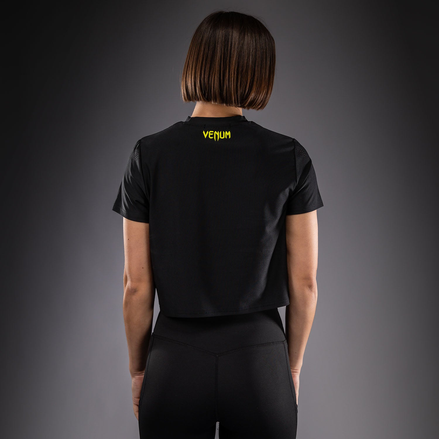 Venum Lazer Women's Dry Tech T-Shirt - Black/Yellow  product-type_Dry Tech T-Shirts Venum