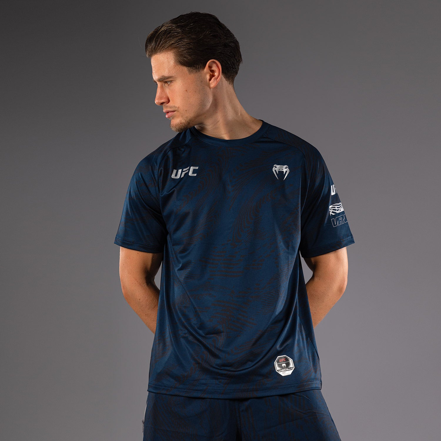 UFC Fusion by Venum Fight Week Men's Dry-Tech T-Shirt - Oceanic