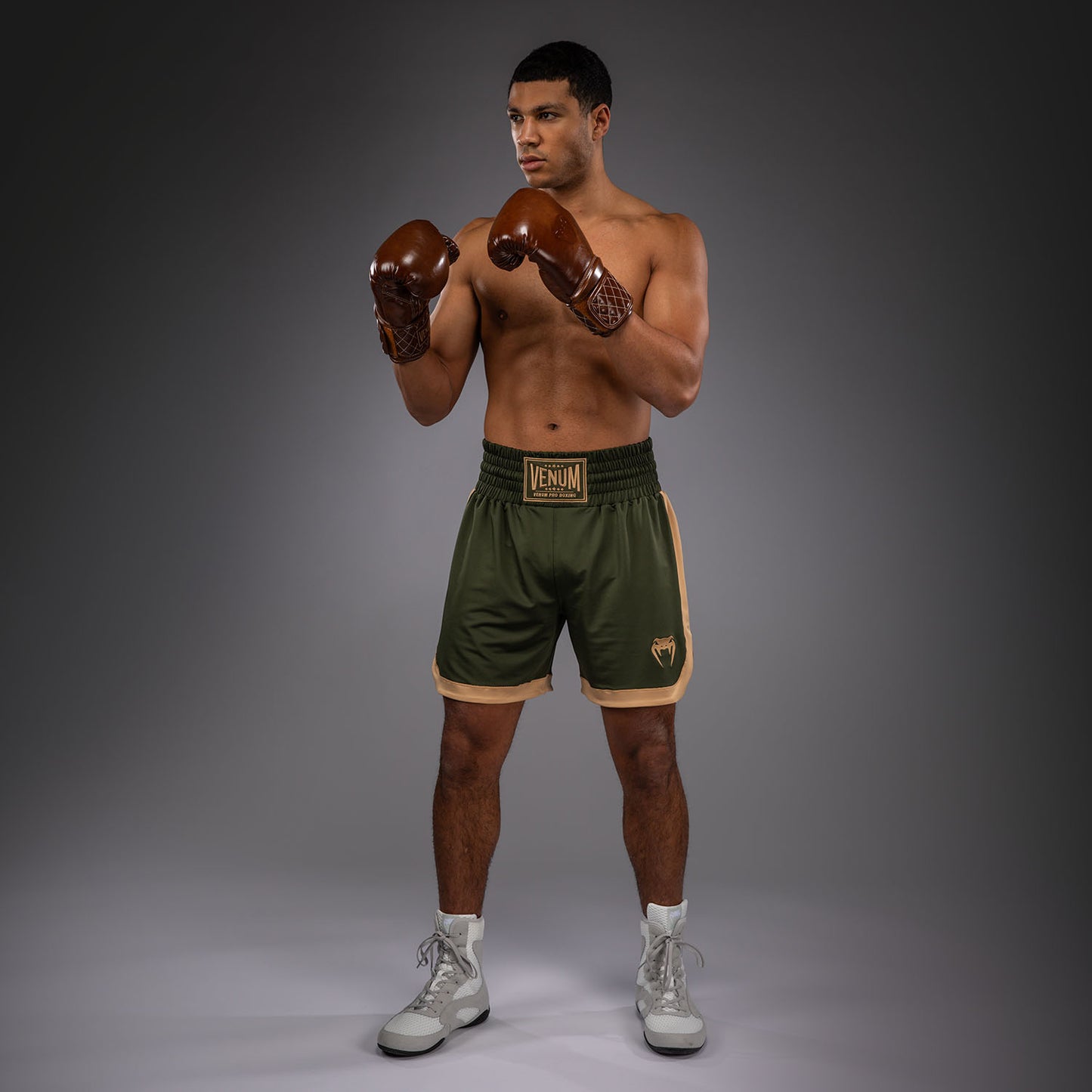 Venum Classic Boxing Shorts - Military Green/Sand