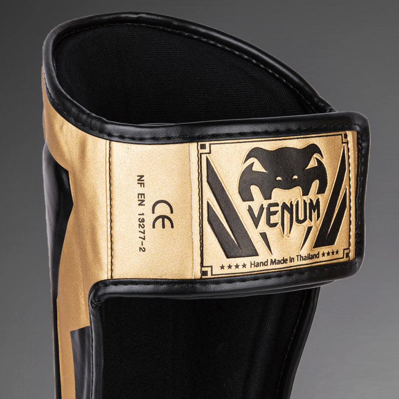 Venum Elite Standup Shin guards - Gold/Black - Venum