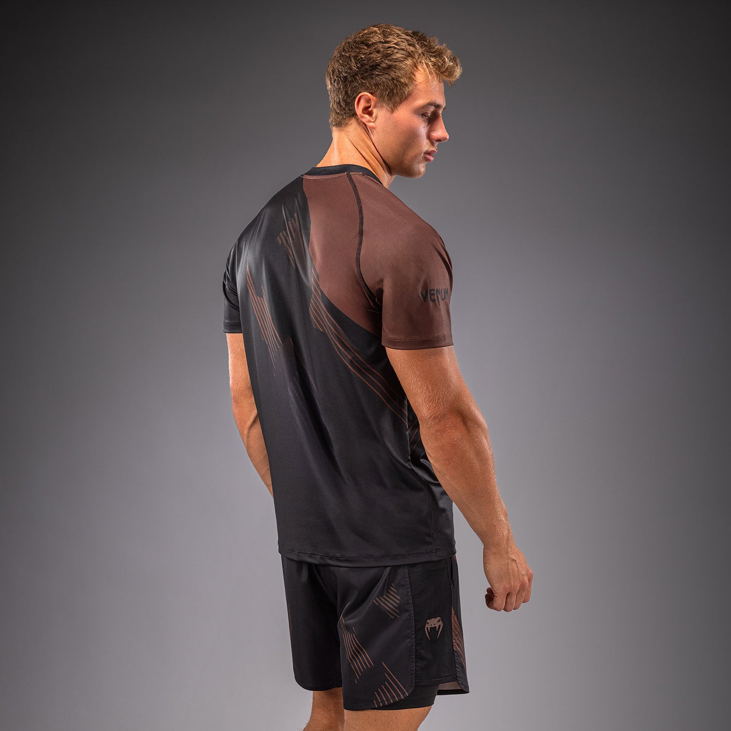 Venum No-Gi 6.0 Dry Tech T-Shirt - Black/Brown  product-type_Dry Tech T-Shirts Venum