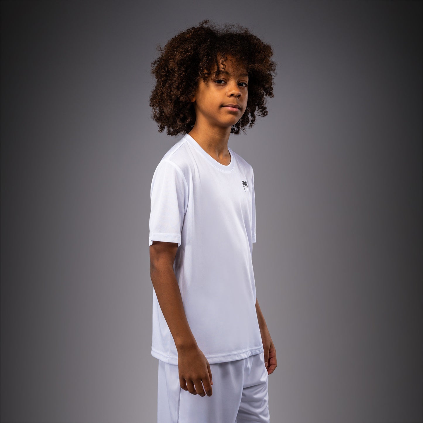 Venum Lineup Youth Performance Short Sleeve T-Shirt - White/Black  product-type_Dry Tech T-Shirts Venum