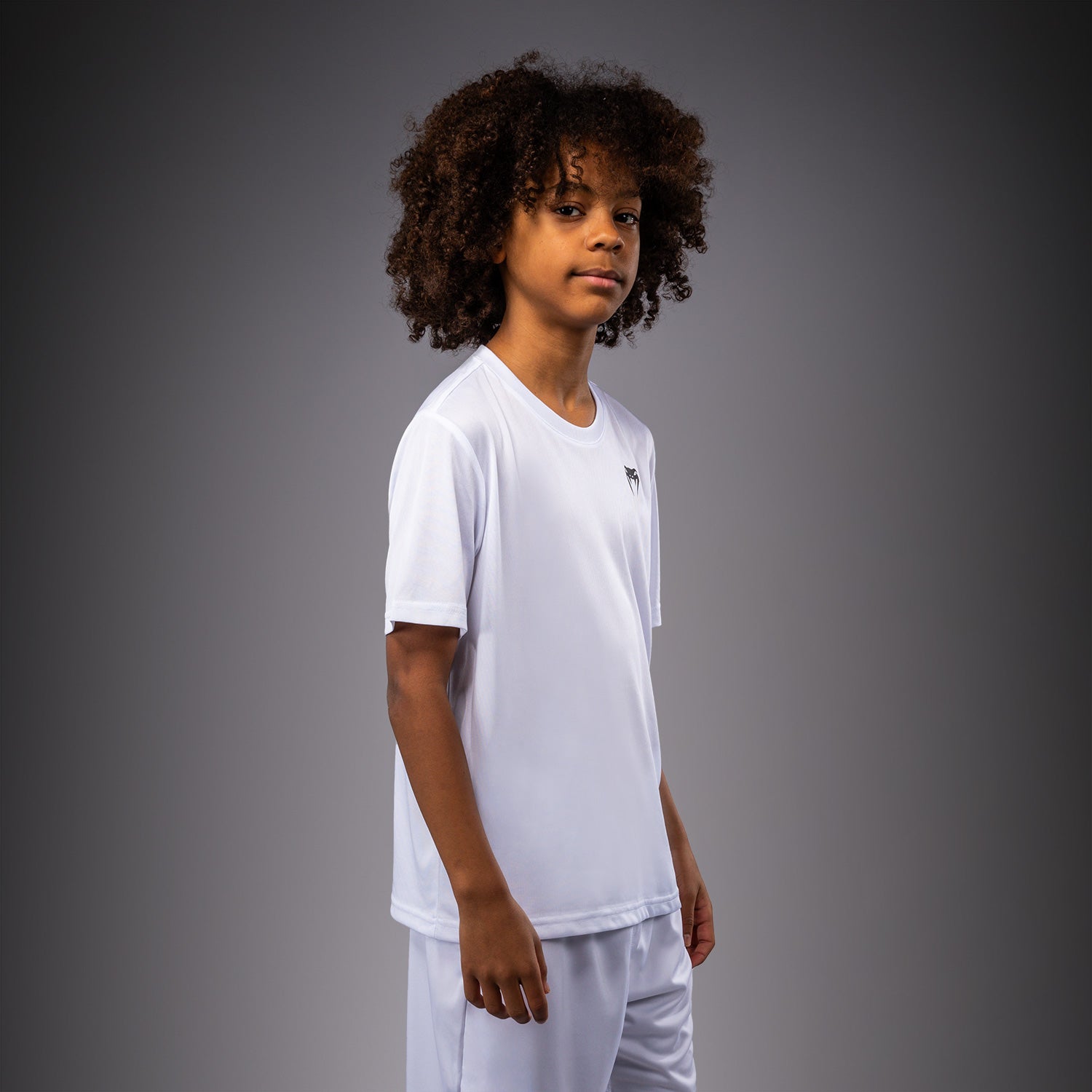 Venum Lineup Youth Performance Short Sleeve T-Shirt - White/Black  product-type_Dry Tech T-Shirts Venum