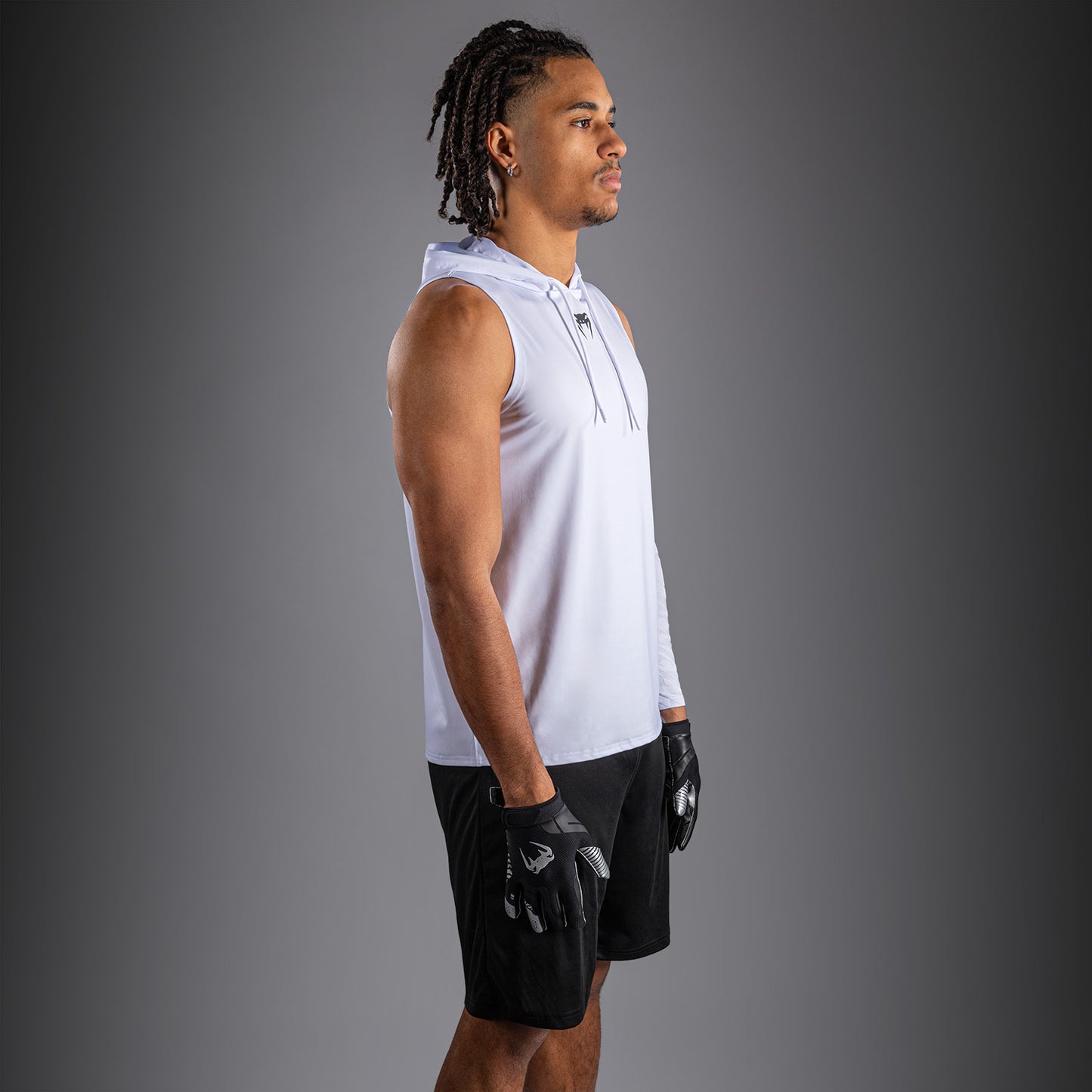 Venum Elite Sleeveless Dry-Tech Hoodie - White