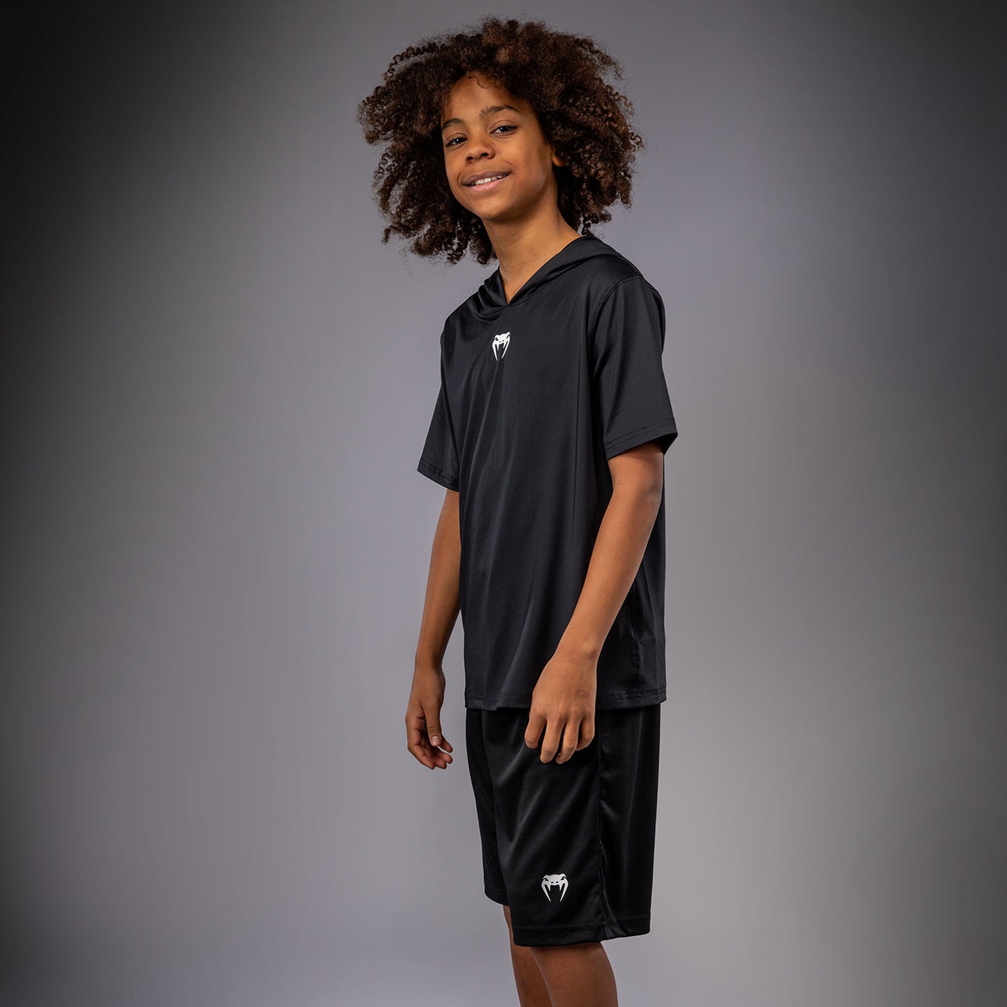 Venum Elite Kids Short Sleeve Dry-Tech Hoodie - Black