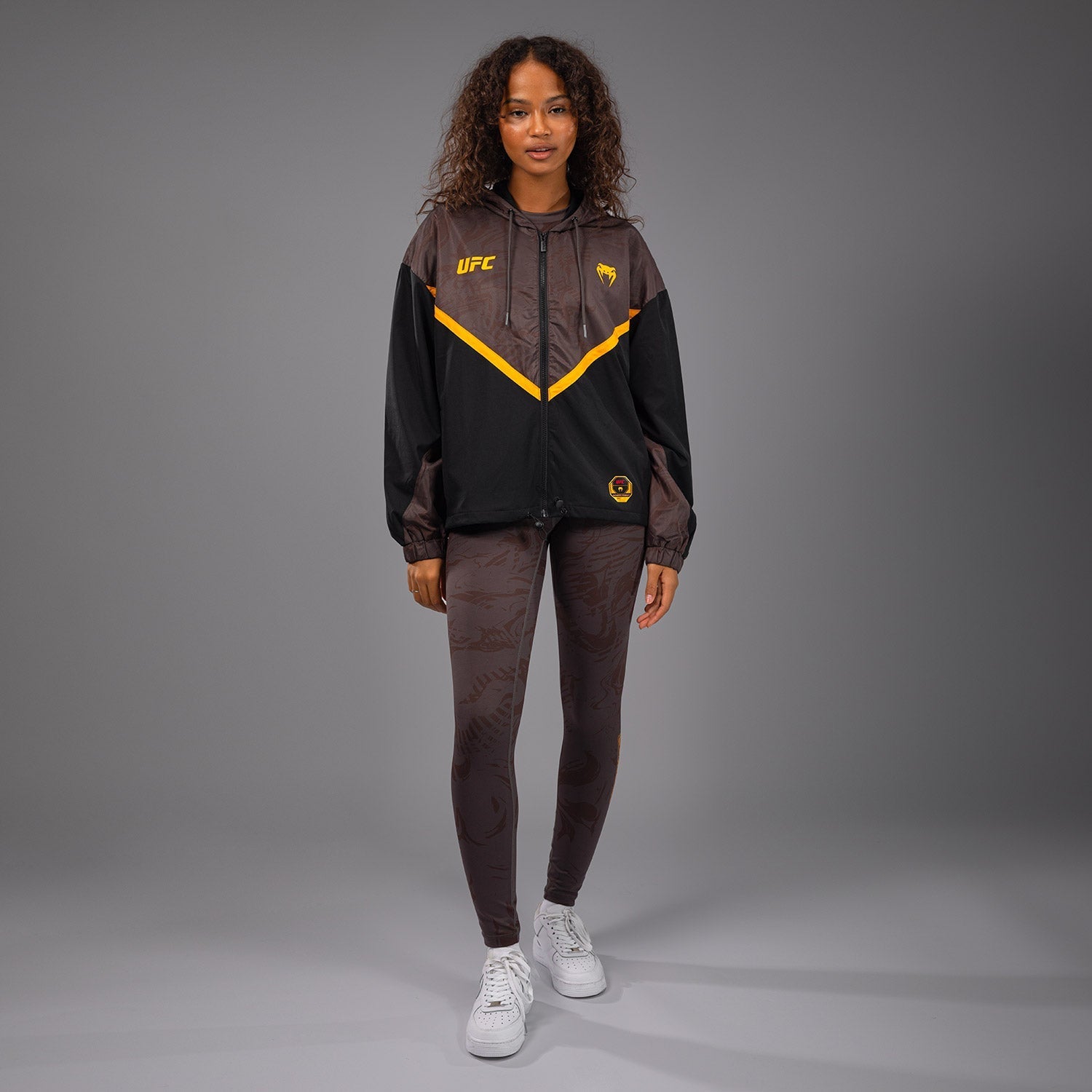 UFC Fusion by Venum Fight Week Women's Zip Hoodie - Earthen Brown