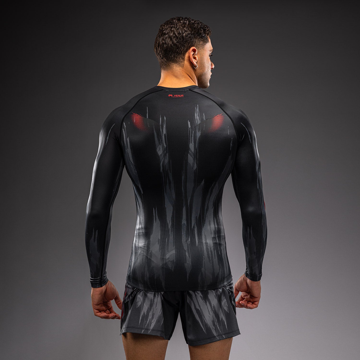 Venum Demon Long Sleeve Rashguard - Black/Grey  product-type_Compression T-Shirts Venum