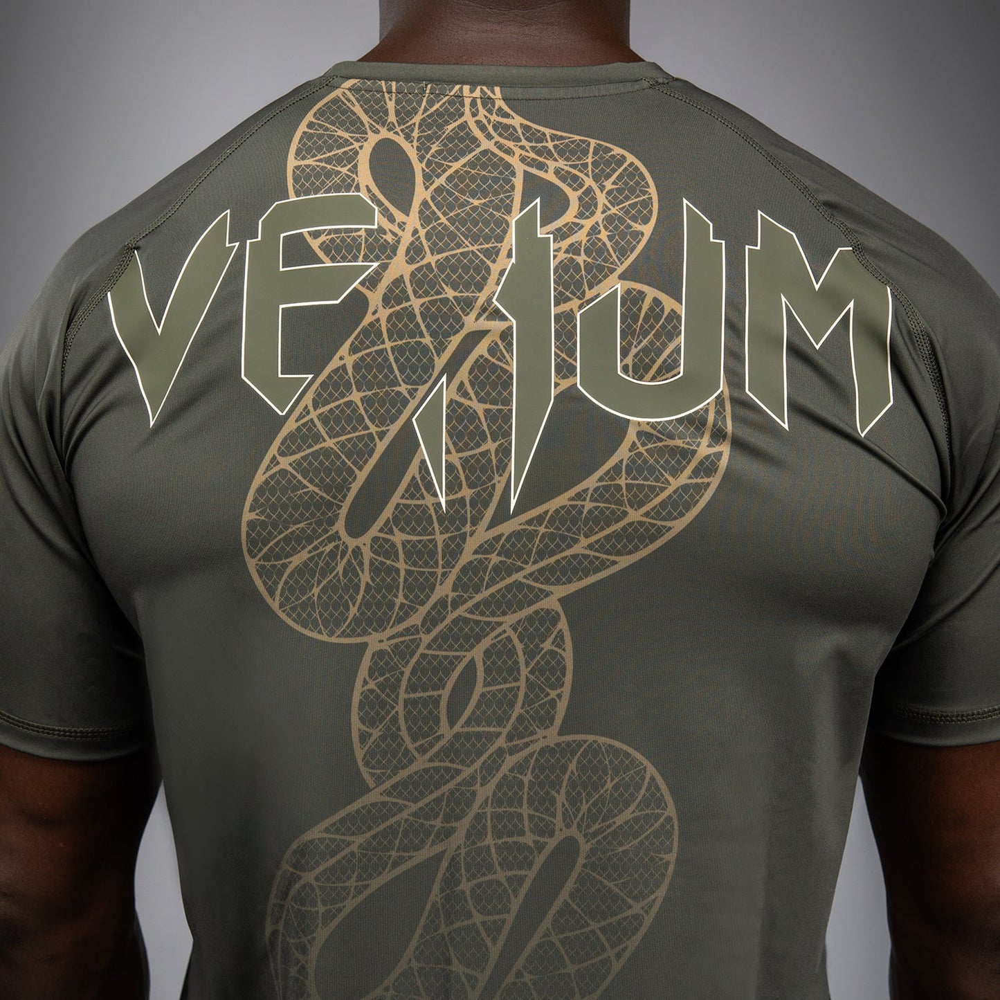Venum Serpenti Dry Tech T-Shirt - Khaki/Bronze/Ivory