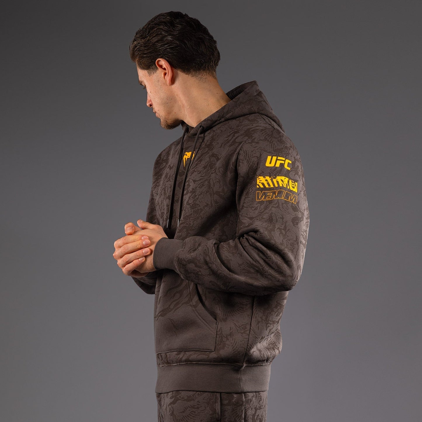 UFC Fusion by Venum Fight Week Men’s Pullover Hoodie - Earthen Brown