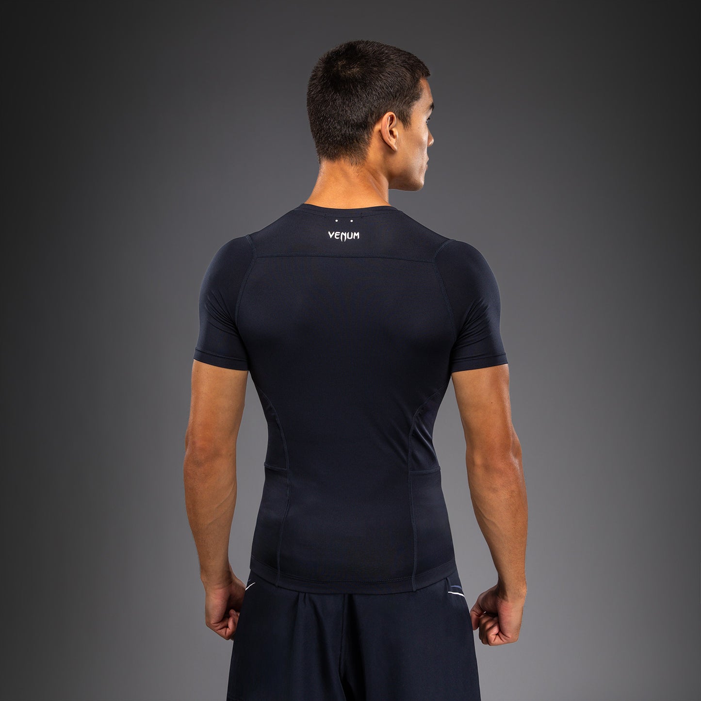 Venum G-Core Short Sleeve Rashguard - Navy Blue/White  product-type_Compression T-Shirts Venum