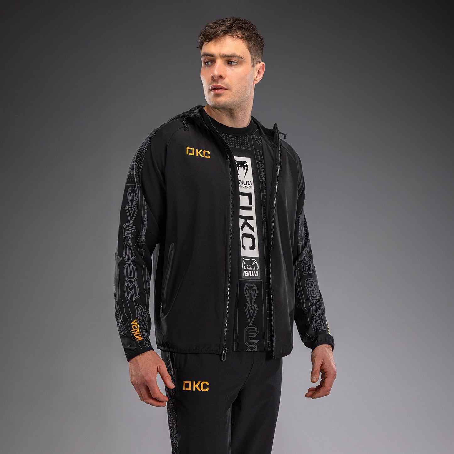 Karate Combat by Venum Track Jacket - Black/Grey
