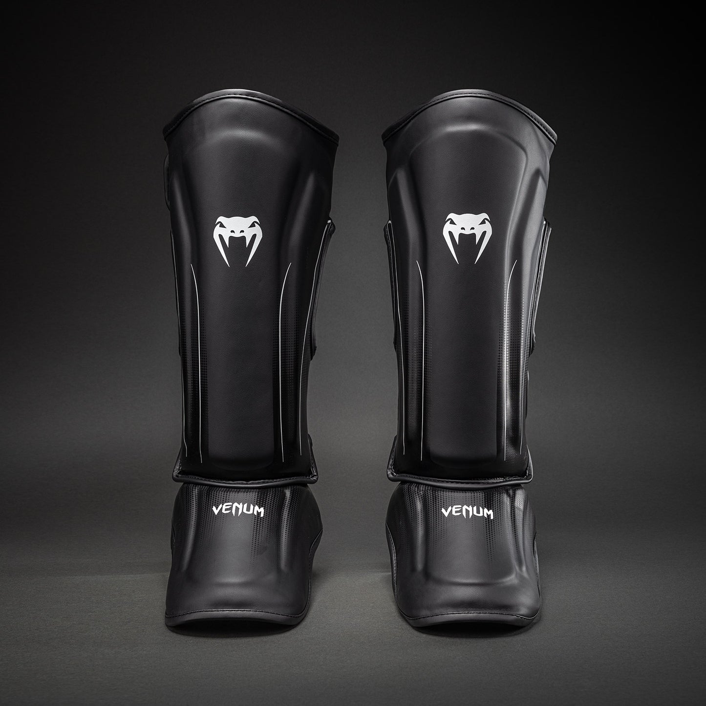 Venum Stealth Shin Guards - Black/White