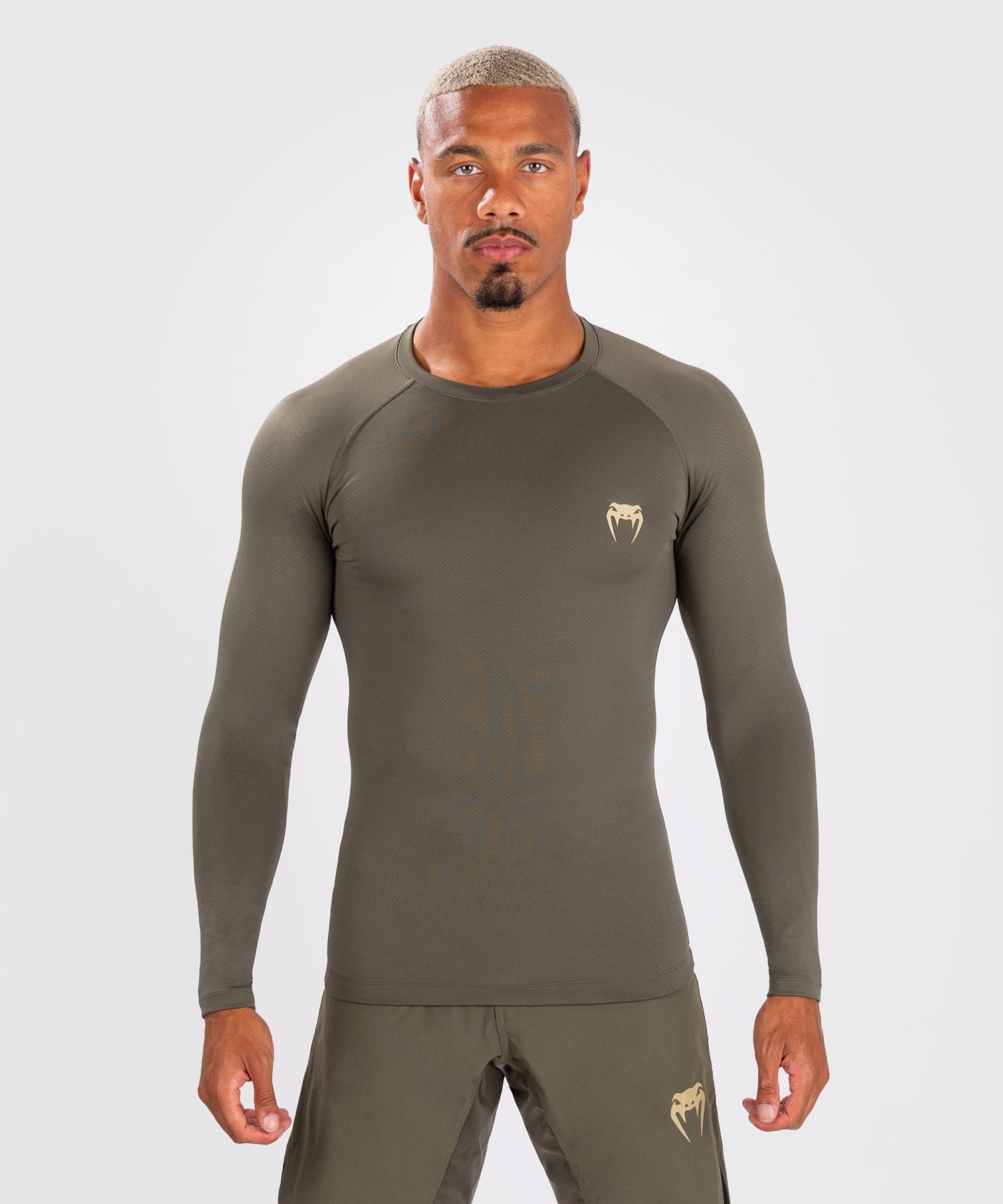 Rashguard à manches longues pour hommes Venum Contender - Kaki - T-shirts de compression