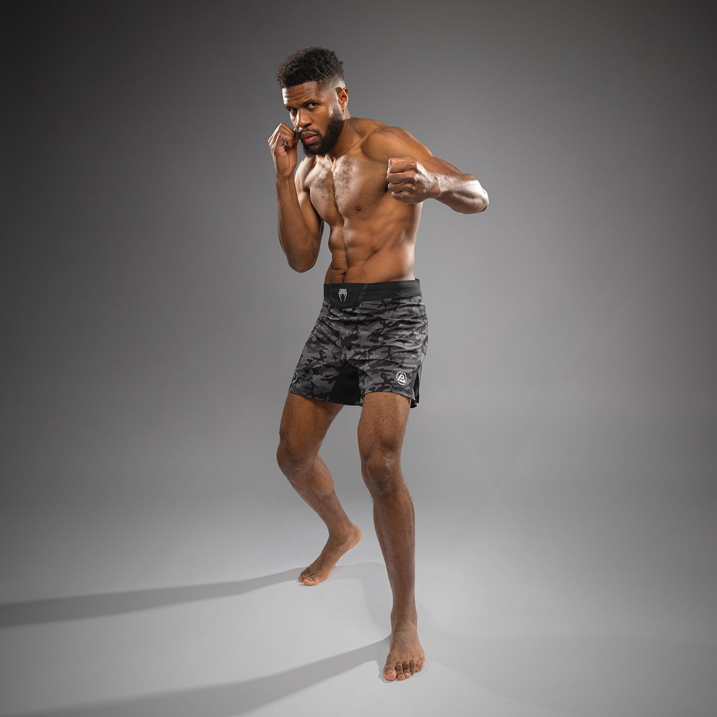 Venum x Polaris Fight Shorts - Black/Storm Grey