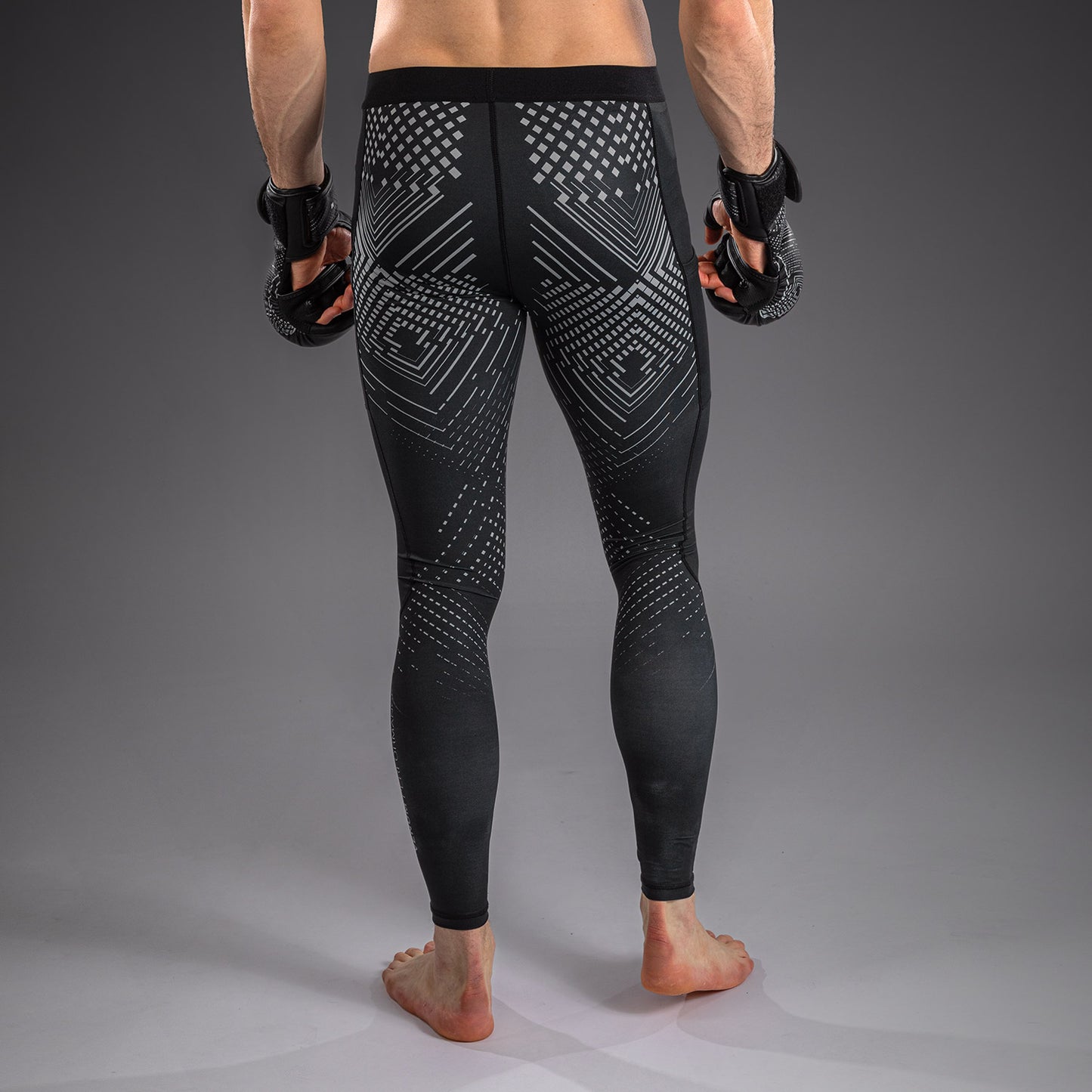 Venum Midnight Fury Spats - Black/Grey/Silver  product-type_Compression Pants Venum