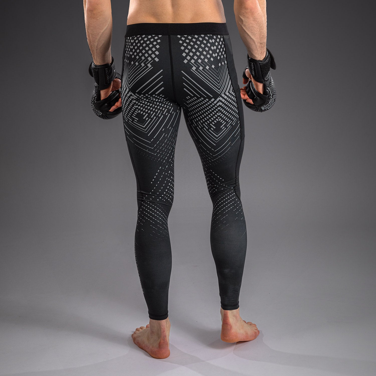 Venum Midnight Fury Spats - Black/Grey/Silver  product-type_Compression Pants Venum