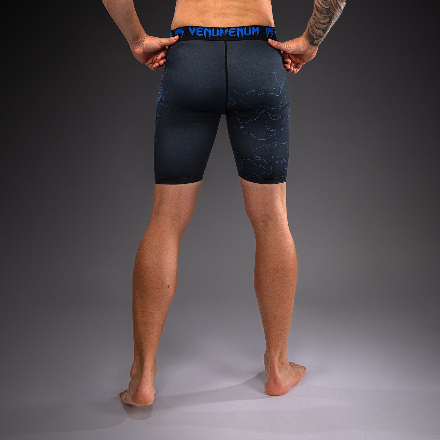 Venum Thunder Dragon Vale Tudo Shorts - Black/Royal Blue
