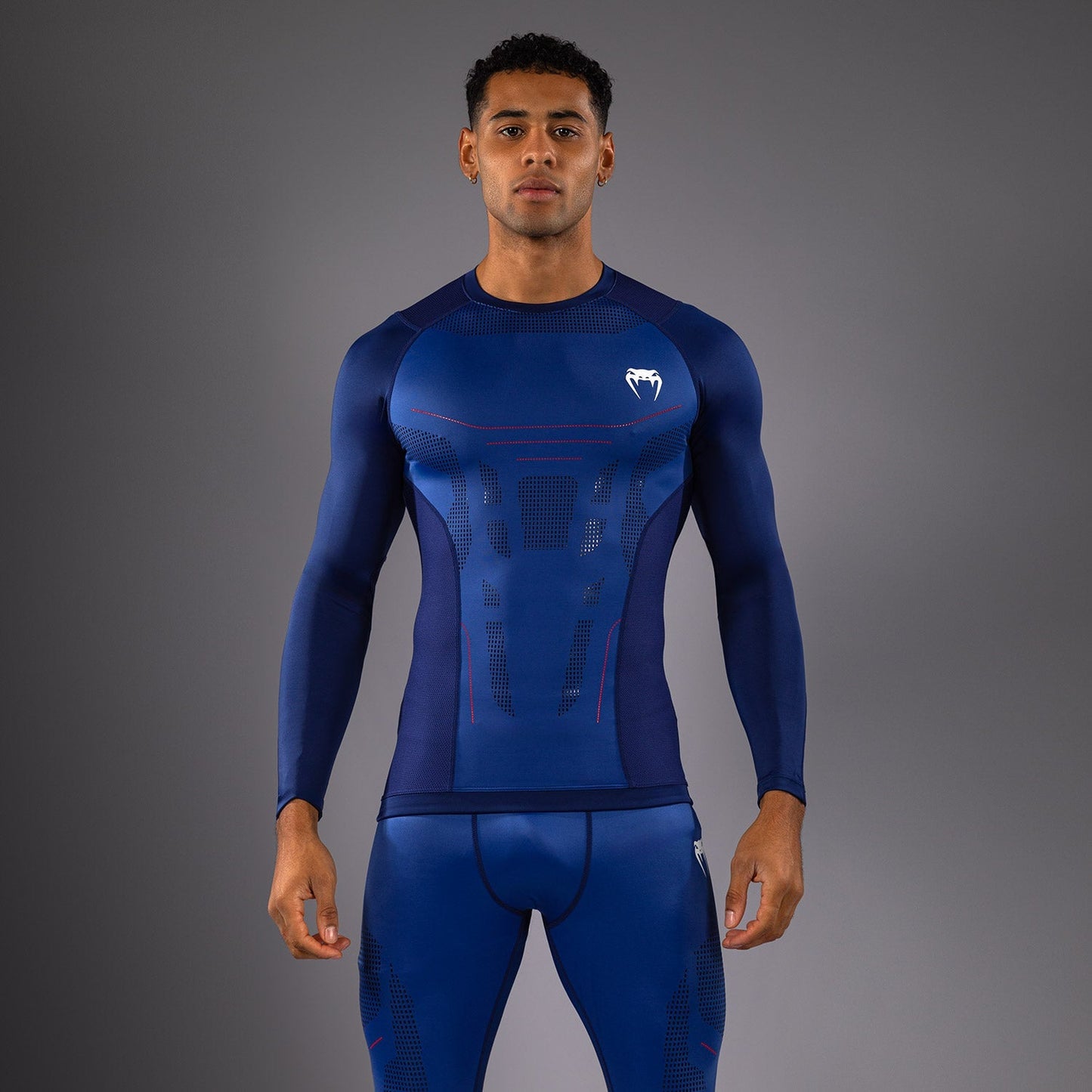 Venum Technical 3.0 Long Sleeve Rashguard - Night Blue