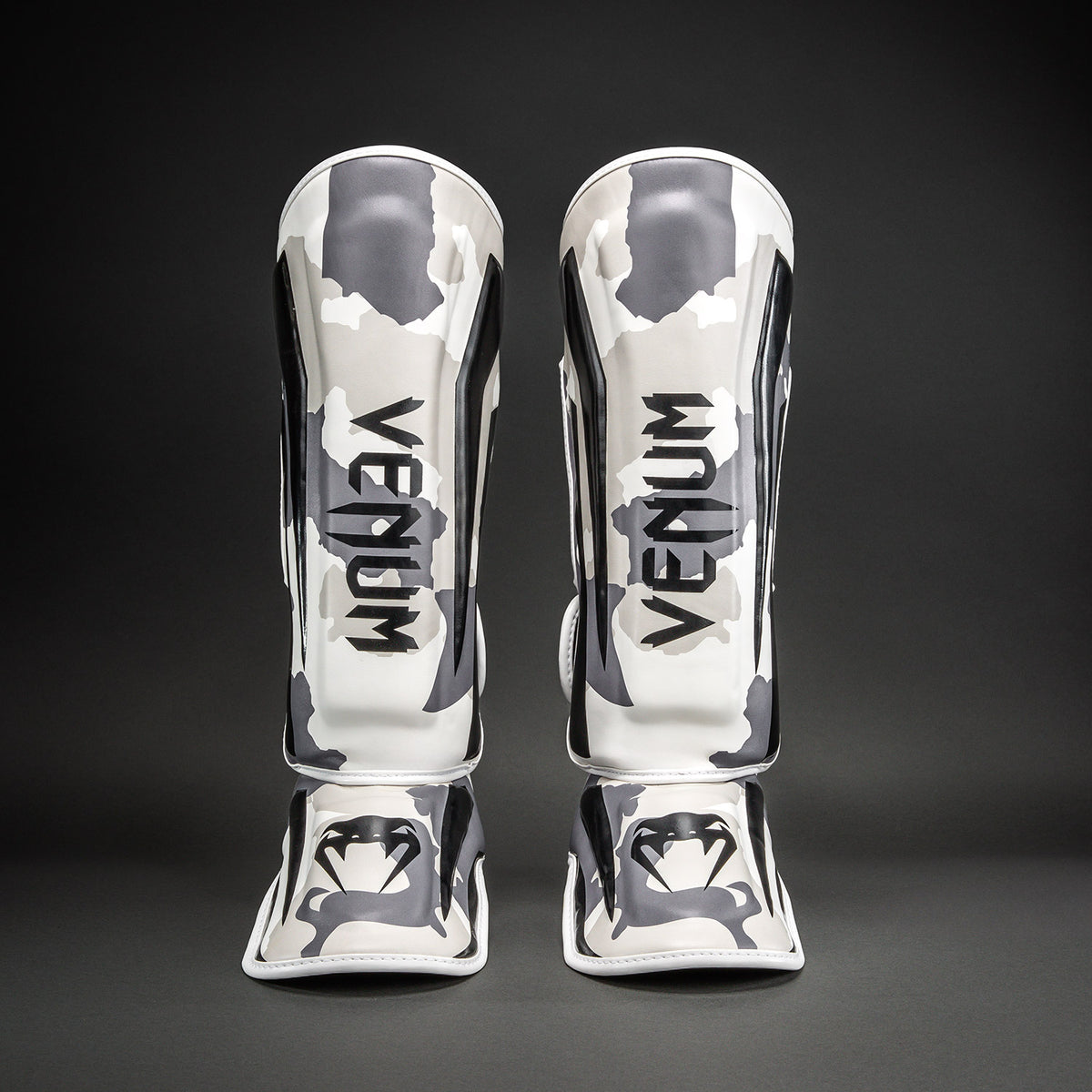Venum Elite Camo Shin Guards - White/Light Grey