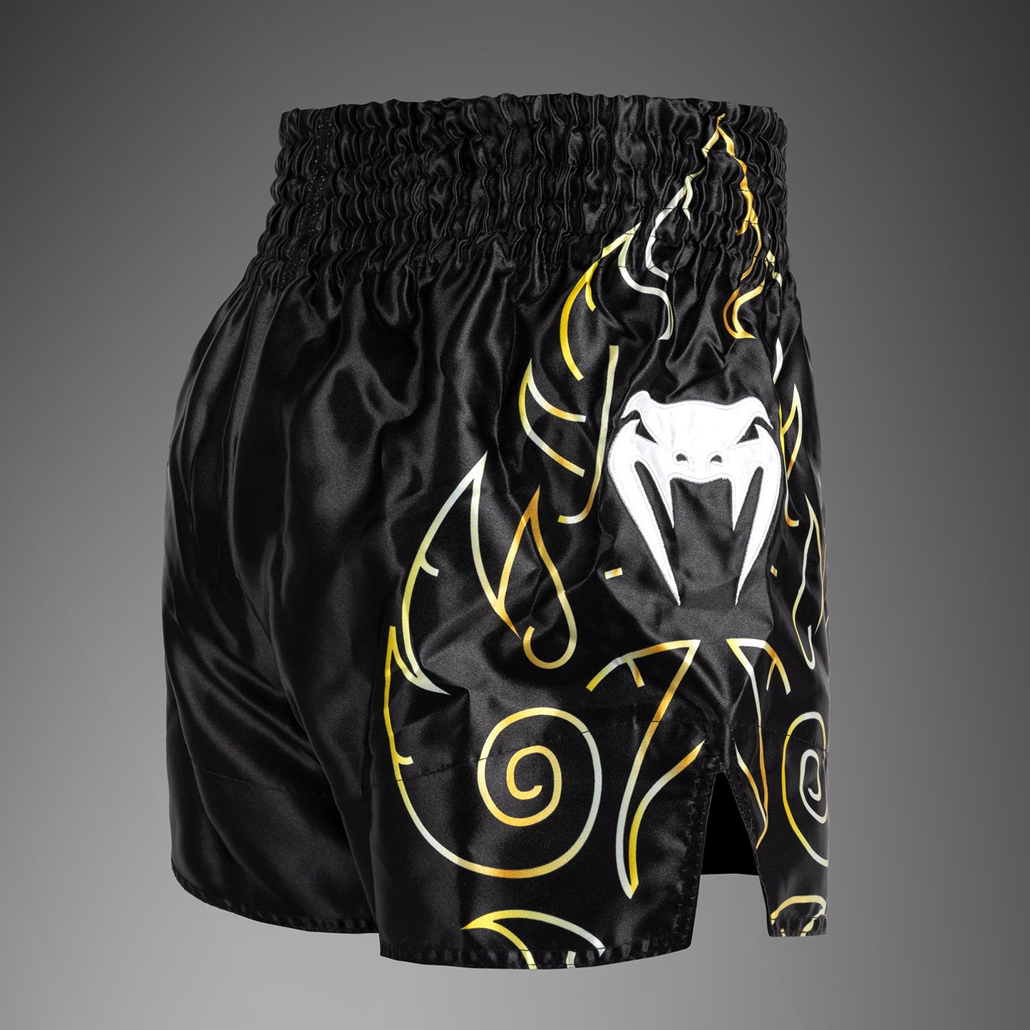 Venum VTC Flames Muay Thai Shorts - Black/Gold