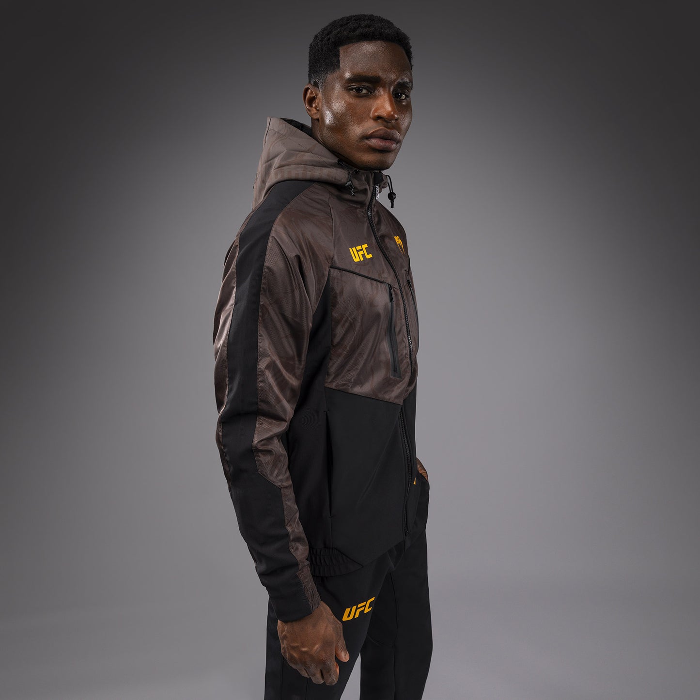 UFC Fusion by Venum Fight Week Men’s Zip Hoodie - Earthen Brown