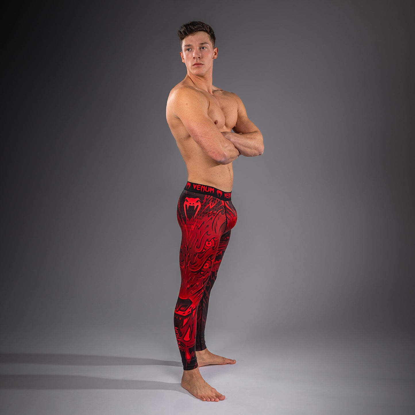 Venum Wolf Atak Spats - Black/Red