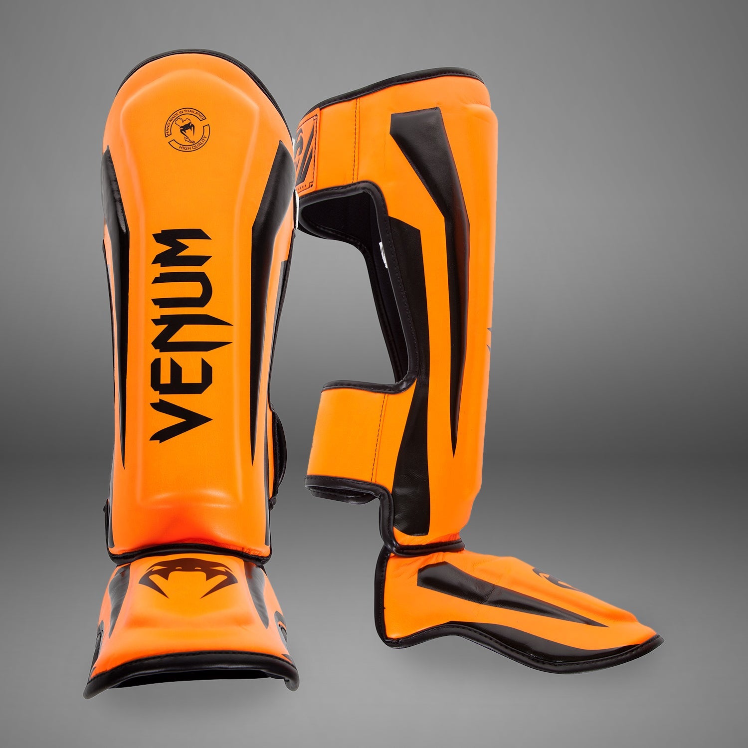 Venum Elite Shin Guards - Orange - Venum