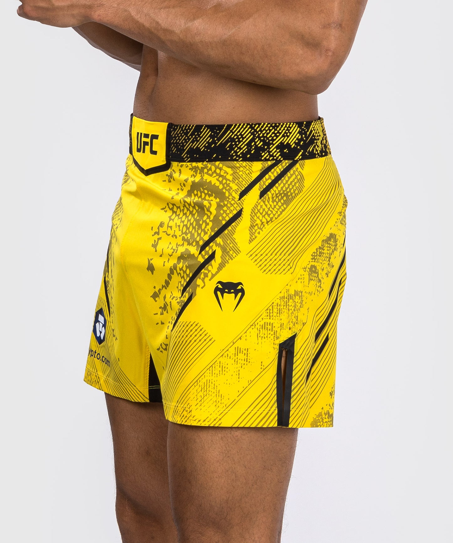 UFC Adrenaline by Venum Personalized Authentic Fight Night Men's Fight Short - Short Fit - Yellow