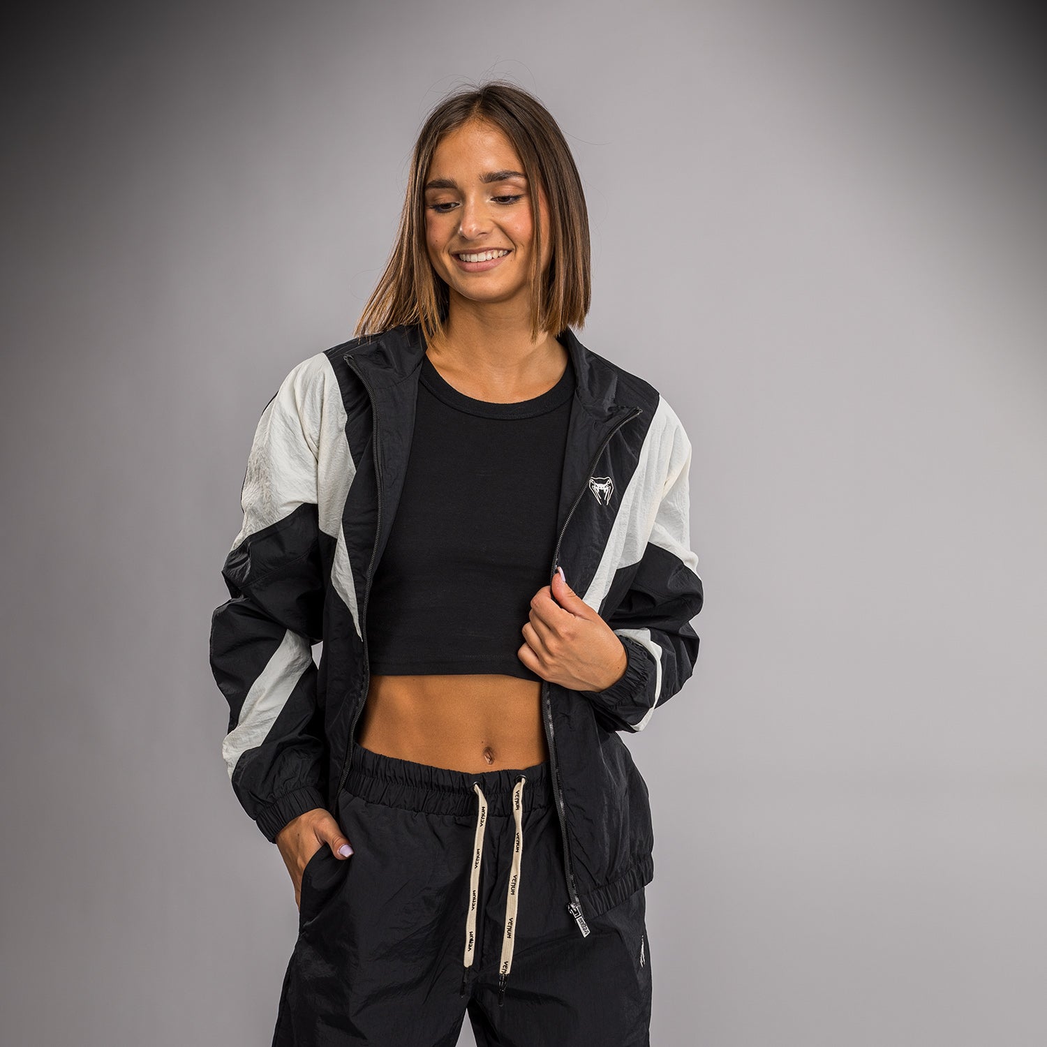 Venum Vectra Women's Track Jacket - Black/White - Venum