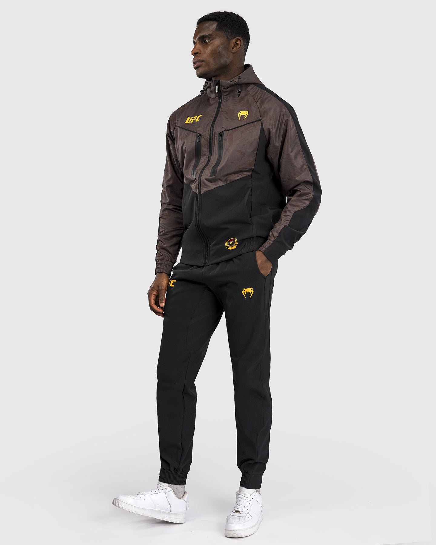 UFC Fusion by Venum Fight Week Men’s Zip Hoodie - Earthen Brown