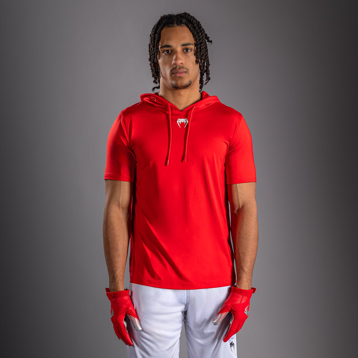 Venum Elite Short Sleeve Dry-Tech Hoodie - Red  product-type_Sweatshirts Venum